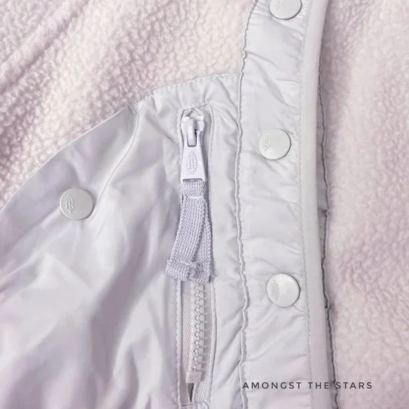 Free People Movement Hit The Slopes Salt Water Blue Grey Fleece Jacket - Picture 10 of 12